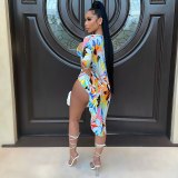 Colorful Printed Sexy Women Bodysuits Bodysuit Outfit Outfits  CM2124
