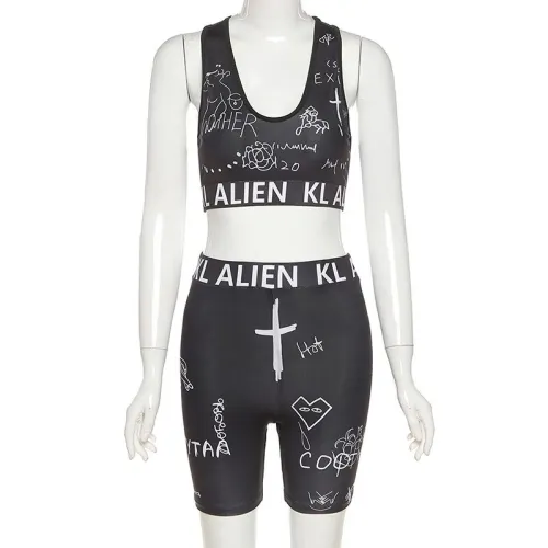 Women Sleeveless Print Bodysuits Bodysuit Outfit Outfits K20S11175