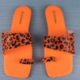 Women Leopard Print Slippers Slides H48