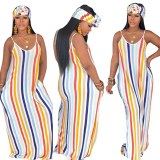 BAL701122 Women Summer Colorful Print Long Dress Dresses BWY680403