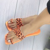 Women Leopard Print Slippers Slides H48