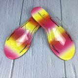 Women Slippers Cross Transparent Outdoor Slides H9