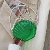 Transparent PVC Women's Designer Pearl Strap Handbags SD2946