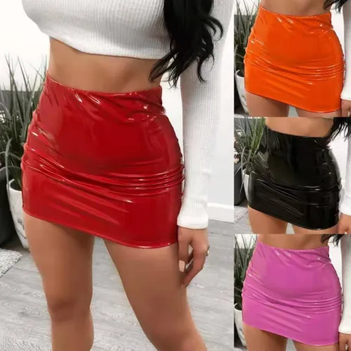 Fashion PU Skirt Skirts Dresses FM1819