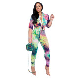 Tie Dye High Waist Bodysuits Bodysuit Outfit Outfits BT19119