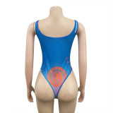 Print Sexy Lady Beach Swimsuit Swimsuits F5042