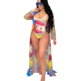 Print Sexy Lady Beach Swimsuit Swimsuits F5042