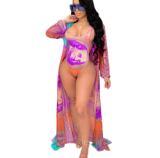 Print Sexy Lady Beach Swimsuit Swimsuits F5042