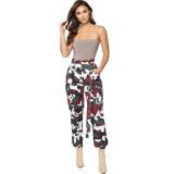 Women Camouflage Printed Jeans High Waist Pant Pants LS6125