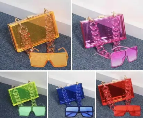 Women Cute Square Handbags And Sunglasses YLB024