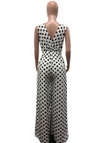 Fashion Women V-neck Sleeveless Bodysuits Bodysuit Outfit Outfits R6099
