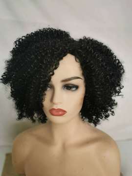 Ladies Short Hair Black Synthetic Headband PF204354