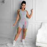 Sleeveless Stripe Yoga suits Jogging Suits Tracksuits Tracksuit Outfits K21Q00377