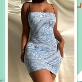 BDS12312 Print Strap Bodycon Mini Dress Summer Clothes Birthday Outfits Sexy Night Clubwear Party Dresses