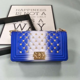New Arrival Chain Rainbow Women Crystal Jelly Handbags 8819210
