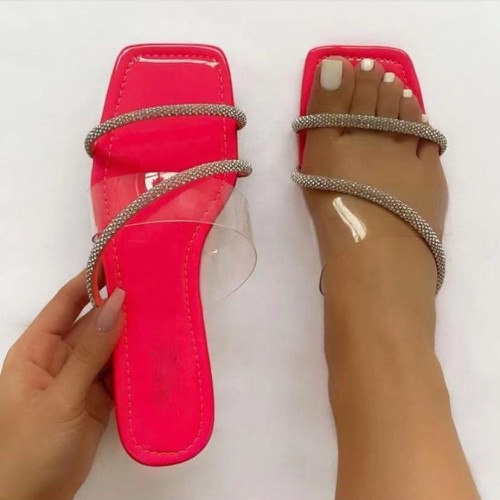 Summer Rhinestone Fashion Slipper Slippers Slide Slides