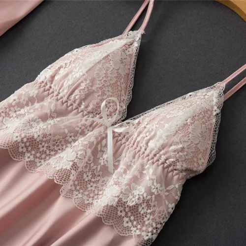 Sexy Women Home Wear Summer Lace Four Piece Pajamas 595364