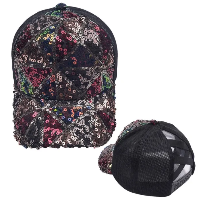 Women Cross Unisex Decorate Shining Hat Hats