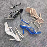 Summer Women's Sandal Heels Square Toe High Heels CL1223