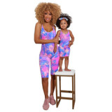 High Quality Tie Dyed Mom and Me Parent Child Family Sets A18192