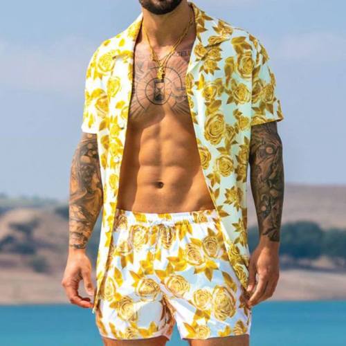 Men Printing Beach Bodysuits Bodysuit Outfit Outfits L06475