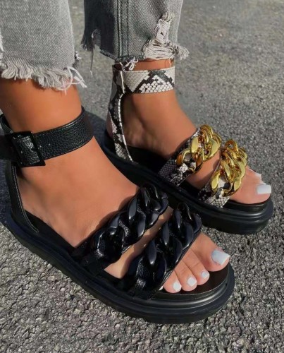 Fashion Metal Chain Women Sandals 669710