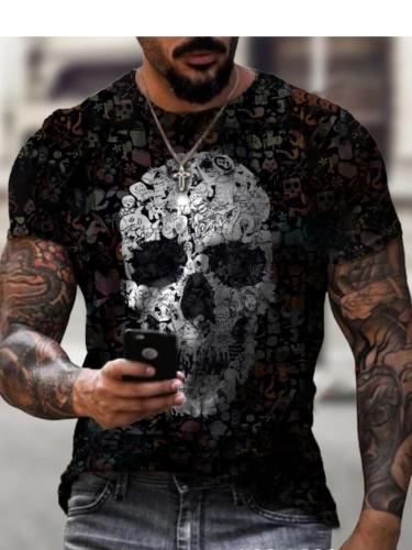 Skull Print High Street T-Shirts Tops
