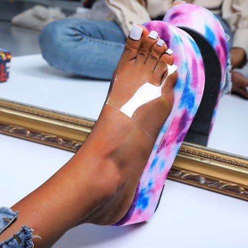 Fashion Transparent  Women Sandals Slippers Slides 95667