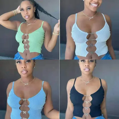 Summer Sling Crop T-Shirt Tops G814556
