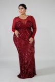 Hot style v-neck sequined dress sexy dress YF108596