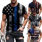QC In stock oversize mens apparel latest street fashion casual short sleeve crew neck sweatshirt printed man shirt