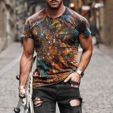 Men's Oversized Vintage Short Sleeve T Shirts 2021 Street Summer 3d Printed New Fashion T Shirt