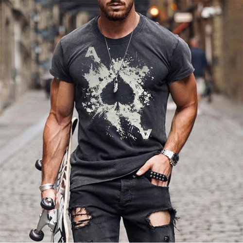 2021 New Trend Men's T-shirts Fashion Casual Streetwear T Shirt Printed Graphic T Shirts Men Tops Tee
