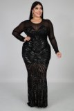 Hot style v-neck sequined dress sexy dress YF108596