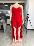plus size dress & skirts Fat Women's Suspenders Jumpsuit Newest Summer 2021 Customize Polyester And Spandex Oversize YF103849