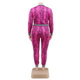 Hot sales long sleeve activewear sets for women printed tracksuit unisex YF1217
