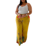 2021 New Arrivals Spring Women Summer 2021 Amazon foreign trade new summer relaxed leisure plus size wide leg pants women spot 145061