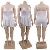 swimwear for plus size ladies short skirt 2021 plus size swimwear sexy plus size pleated swimwear YF115667