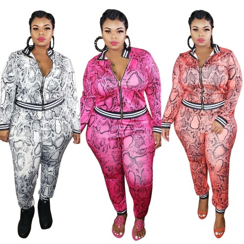 Hot sales long sleeve activewear sets for women printed tracksuit unisex YF1217
