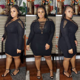 2020 Hot Selling African Hollow Out Women Dress Plus Size Black Dress Dresses Women Elegant YF115768