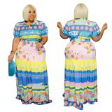 Women Clothing Plus Size Dress New Casual Summer Maxi Dresses 117283