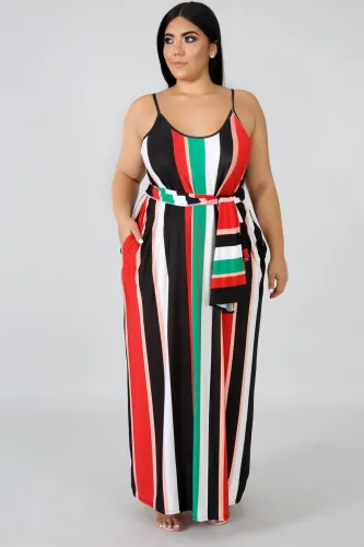 Fashion Women Stripe Dress Dresses X903445