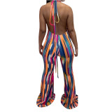 Women's Irregular Stripe Print Bodysuits Bodysuit Outfit Outfits YD837081