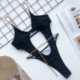 Hollow Out Chain Bikini Backless Summer Swimsuit Swimsuits 7632839