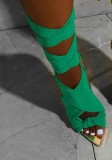 Fashion Sexy Bandage Heel Heels Sandals 93910-12