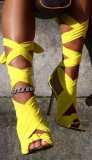 Fashion Sexy Bandage Heel Heels Sandals 93910-12