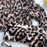 Leopard Print Bikini Three Piece Swimsuit Swimsuits 7630314