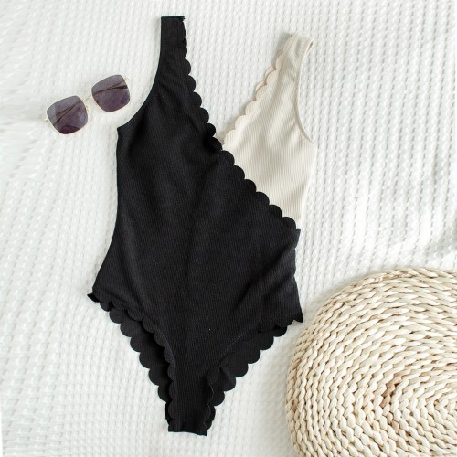 Black and White Patchwork Elegant Sexy Bikini Swimsuit Swimsuits 9739410