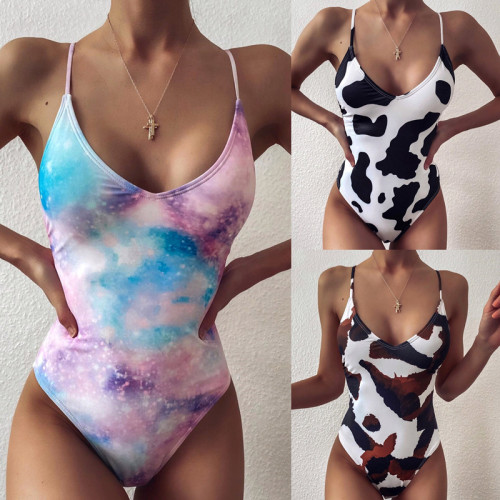 New Sexy Strappy Swimsuit Beach Print Swimsuits 7652031