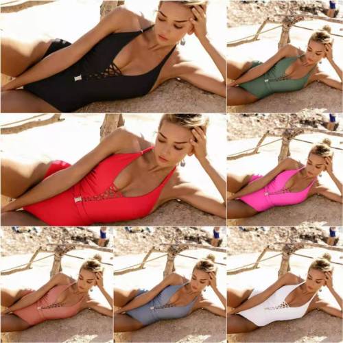 Women's Sexy Bandage Belt Buckle Swimsuit Swimsuits 932132
